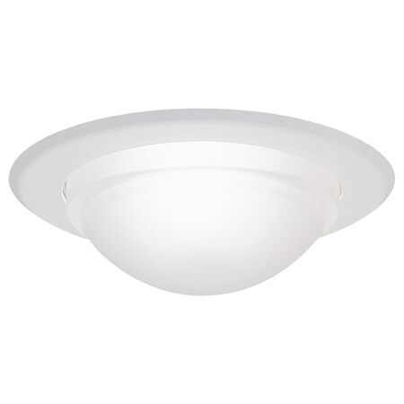 Nora Lighting 5" Frosted Dome Lens w/ Specular Reflector & Plastic Trim, Clear/White NT-5050W